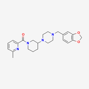 molecular formula C24H30N4O3 B5073193 1-(1,3-benzodioxol-5-ylmethyl)-4-{1-[(6-methyl-2-pyridinyl)carbonyl]-3-piperidinyl}piperazine 