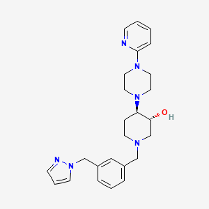 molecular formula C25H32N6O B5073210 (3R*,4R*)-1-[3-(1H-pyrazol-1-ylmethyl)benzyl]-4-[4-(2-pyridinyl)-1-piperazinyl]-3-piperidinol 