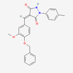 4-[4-(benzyloxy)-3-methoxybenzylidene]-1-(4-methylphenyl)-3,5-pyrazolidinedione