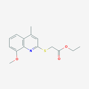 molecular formula C15H17NO3S B5073250 ethyl [(8-methoxy-4-methyl-2-quinolinyl)thio]acetate 