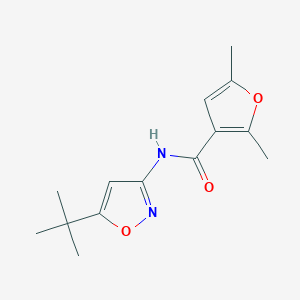 molecular formula C14H18N2O3 B5073267 N-(5-tert-butyl-3-isoxazolyl)-2,5-dimethyl-3-furamide 