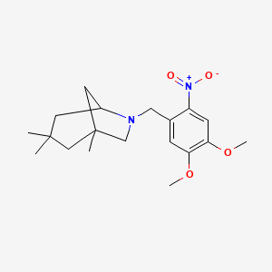 6-[(4,5-Dimethoxy-2-nitrophenyl)methyl]-1,3,3-trimethyl-6-azabicyclo[3.2.1]octane