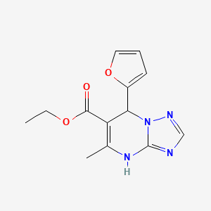 molecular formula C13H14N4O3 B5073281 ethyl 7-(2-furyl)-5-methyl-4,7-dihydro[1,2,4]triazolo[1,5-a]pyrimidine-6-carboxylate 