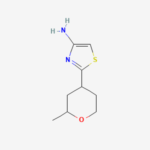 molecular formula C9H14N2OS B5073294 2-(2-methyltetrahydro-2H-pyran-4-yl)-1,3-thiazol-4-amine 