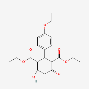 Diethyl 2-(4-ethoxyphenyl)-4-hydroxy-4-methyl-6-oxocyclohexane-1,3-dicarboxylate