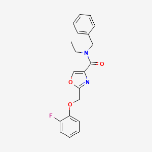 N-benzyl-N-ethyl-2-[(2-fluorophenoxy)methyl]-1,3-oxazole-4-carboxamide