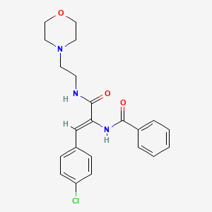 N-[2-(4-chlorophenyl)-1-({[2-(4-morpholinyl)ethyl]amino}carbonyl)vinyl]benzamide