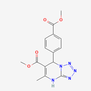 molecular formula C15H15N5O4 B5073343 methyl 7-[4-(methoxycarbonyl)phenyl]-5-methyl-4,7-dihydrotetrazolo[1,5-a]pyrimidine-6-carboxylate 