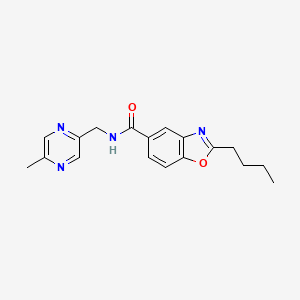 2-butyl-N-[(5-methyl-2-pyrazinyl)methyl]-1,3-benzoxazole-5-carboxamide