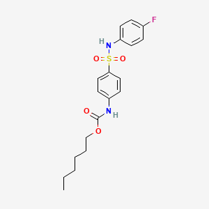 hexyl N-[4-[(4-fluorophenyl)sulfamoyl]phenyl]carbamate