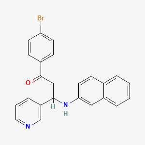 1-(4-bromophenyl)-3-(2-naphthylamino)-3-(3-pyridinyl)-1-propanone