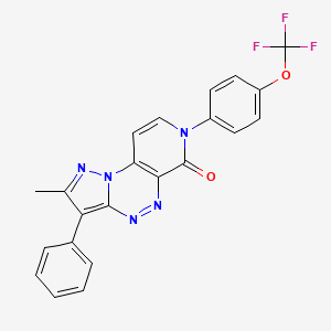 2-methyl-3-phenyl-7-[4-(trifluoromethoxy)phenyl]pyrazolo[5,1-c]pyrido[4,3-e][1,2,4]triazin-6(7H)-one