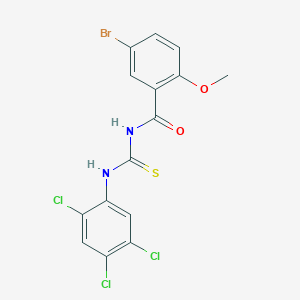 molecular formula C15H10BrCl3N2O2S B5073428 5-bromo-2-methoxy-N-[(2,4,5-trichlorophenyl)carbamothioyl]benzamide 