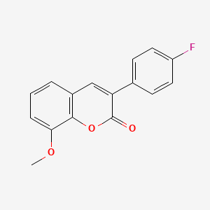 molecular formula C16H11FO3 B5073452 3-(4-Fluorophenyl)-8-methoxychromen-2-one 