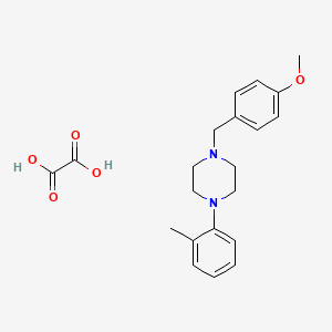 1-[(4-Methoxyphenyl)methyl]-4-(2-methylphenyl)piperazine;oxalic acid