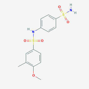 molecular formula C14H16N2O5S2 B5073462 4-methoxy-3-methyl-N-(4-sulfamoylphenyl)benzenesulfonamide 