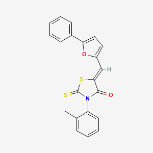 3-(2-methylphenyl)-5-[(5-phenyl-2-furyl)methylene]-2-thioxo-1,3-thiazolidin-4-one