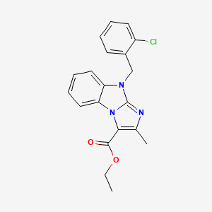 Ethyl 9-(2-chlorobenzyl)-2-methyl-9H-imidazo[1,2-A][1,3]benzimidazole-3-carboxylate