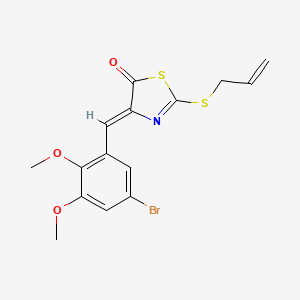 molecular formula C15H14BrNO3S2 B5073507 2-(allylthio)-4-(5-bromo-2,3-dimethoxybenzylidene)-1,3-thiazol-5(4H)-one 