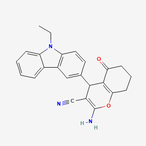 2-Amino-4-(9-ethylcarbazol-3-yl)-5-oxo-4,6,7,8-tetrahydrochromene-3-carbonitrile