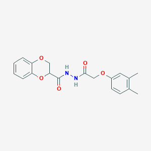 N'-[2-(3,4-dimethylphenoxy)acetyl]-2,3-dihydro-1,4-benzodioxine-2-carbohydrazide