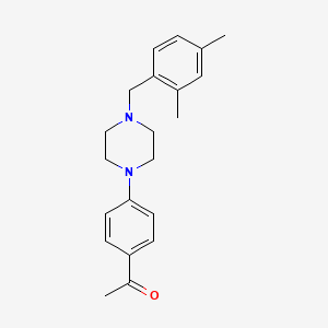 1-[4-[4-[(2,4-Dimethylphenyl)methyl]piperazin-1-yl]phenyl]ethanone