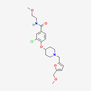 3-chloro-N-(2-methoxyethyl)-4-[(1-{[5-(methoxymethyl)-2-furyl]methyl}-4-piperidinyl)oxy]benzamide