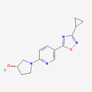 (3S)-1-[5-(3-cyclopropyl-1,2,4-oxadiazol-5-yl)-2-pyridinyl]-3-pyrrolidinol