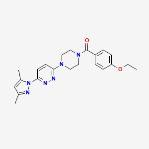 3-(3,5-dimethyl-1H-pyrazol-1-yl)-6-[4-(4-ethoxybenzoyl)piperazin-1-yl]pyridazine