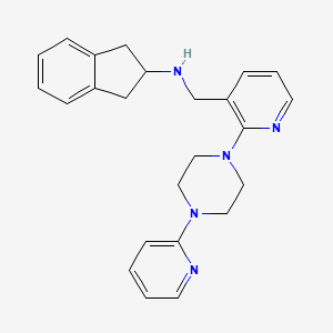 2,3-dihydro-1H-inden-2-yl({2-[4-(2-pyridinyl)-1-piperazinyl]-3-pyridinyl}methyl)amine