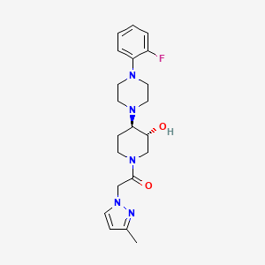 (3R*,4R*)-4-[4-(2-fluorophenyl)-1-piperazinyl]-1-[(3-methyl-1H-pyrazol-1-yl)acetyl]-3-piperidinol