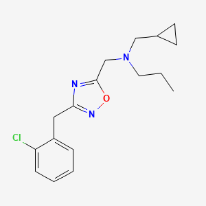 N-{[3-(2-chlorobenzyl)-1,2,4-oxadiazol-5-yl]methyl}-N-(cyclopropylmethyl)-1-propanamine