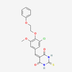 5-[3-chloro-5-methoxy-4-(2-phenoxyethoxy)benzylidene]-2-thioxodihydropyrimidine-4,6(1H,5H)-dione