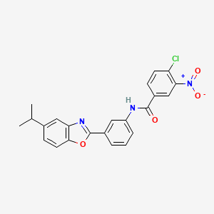 4-chloro-N-[3-(5-isopropyl-1,3-benzoxazol-2-yl)phenyl]-3-nitrobenzamide