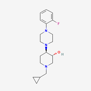 molecular formula C19H28FN3O B5073667 (3R*,4R*)-1-(cyclopropylmethyl)-4-[4-(2-fluorophenyl)-1-piperazinyl]-3-piperidinol 