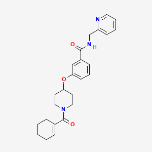 3-{[1-(1-cyclohexen-1-ylcarbonyl)-4-piperidinyl]oxy}-N-(2-pyridinylmethyl)benzamide