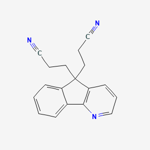 molecular formula C18H15N3 B5073725 3,3'-(5H-indeno[1,2-b]pyridine-5,5-diyl)dipropanenitrile 