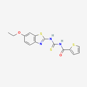 N-[(6-ethoxy-1,3-benzothiazol-2-yl)carbamothioyl]thiophene-2-carboxamide