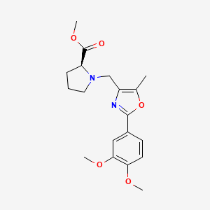 methyl 1-{[2-(3,4-dimethoxyphenyl)-5-methyl-1,3-oxazol-4-yl]methyl}-L-prolinate