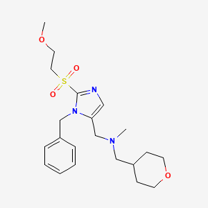 ({1-benzyl-2-[(2-methoxyethyl)sulfonyl]-1H-imidazol-5-yl}methyl)methyl(tetrahydro-2H-pyran-4-ylmethyl)amine