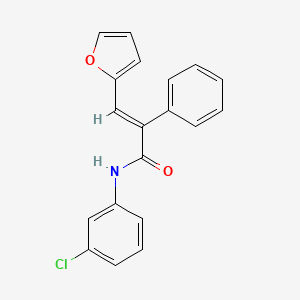 molecular formula C19H14ClNO2 B5073764 N-(3-chlorophenyl)-3-(2-furyl)-2-phenylacrylamide 