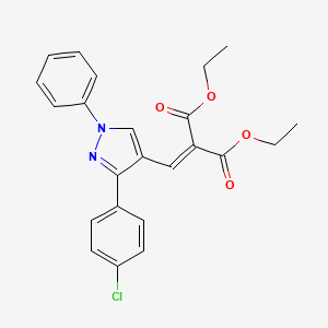 Diethyl 2-[[3-(4-chlorophenyl)-1-phenylpyrazol-4-yl]methylidene]propanedioate