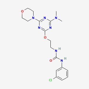 N-(3-chlorophenyl)-N'-(2-{[4-(dimethylamino)-6-(4-morpholinyl)-1,3,5-triazin-2-yl]oxy}ethyl)urea