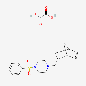 molecular formula C20H26N2O6S B5073789 1-(bicyclo[2.2.1]hept-5-en-2-ylmethyl)-4-(phenylsulfonyl)piperazine oxalate 