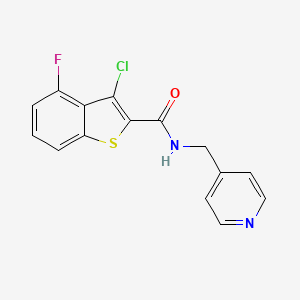 3-chloro-4-fluoro-N-(4-pyridinylmethyl)-1-benzothiophene-2-carboxamide