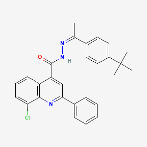 N'-[1-(4-tert-butylphenyl)ethylidene]-8-chloro-2-phenyl-4-quinolinecarbohydrazide