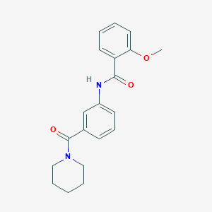 2-methoxy-N-[3-(1-piperidinylcarbonyl)phenyl]benzamide