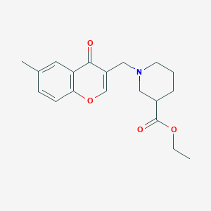 ethyl 1-[(6-methyl-4-oxo-4H-chromen-3-yl)methyl]-3-piperidinecarboxylate