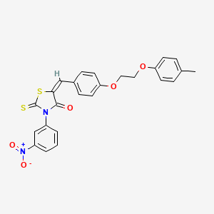 molecular formula C25H20N2O5S2 B5073845 5-{4-[2-(4-methylphenoxy)ethoxy]benzylidene}-3-(3-nitrophenyl)-2-thioxo-1,3-thiazolidin-4-one 