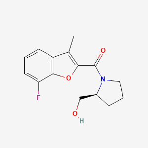 {(2S)-1-[(7-fluoro-3-methyl-1-benzofuran-2-yl)carbonyl]-2-pyrrolidinyl}methanol